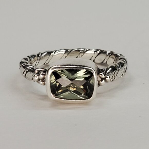 Lori Bonn Green Topaz Sterling Silver Ring, Size 6.75 - Picture 10 of 10